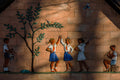 Wall decoration at the Csillebérc stop of the Children's Railway #9204