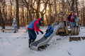 Sliding on the snowy Normafa #9215