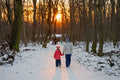 Sunset on the snowy Normafa #9227