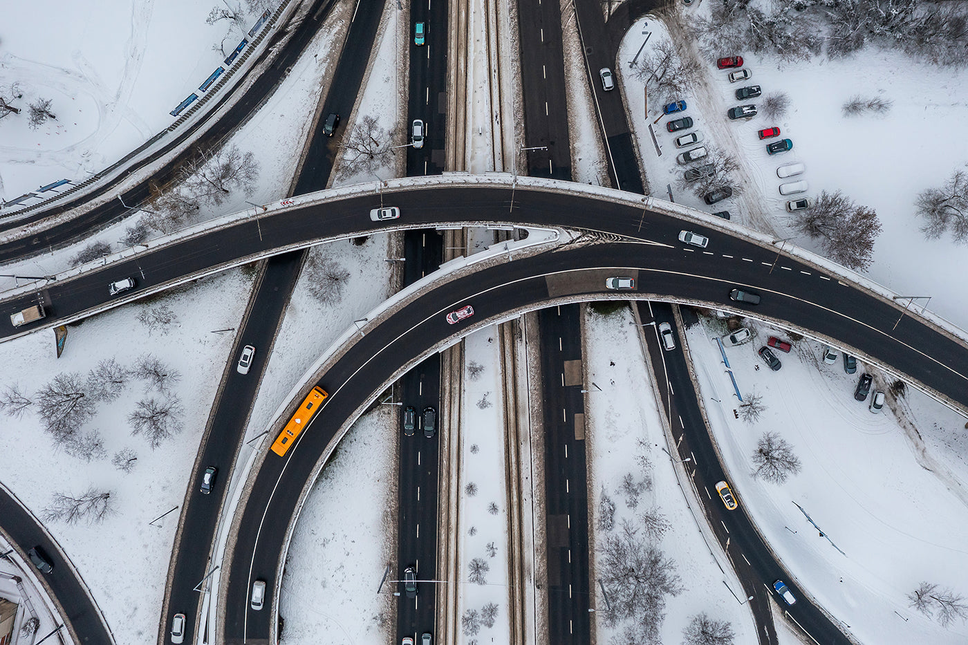 Kacsóh Pongrác Road Overpass in Winter #9257