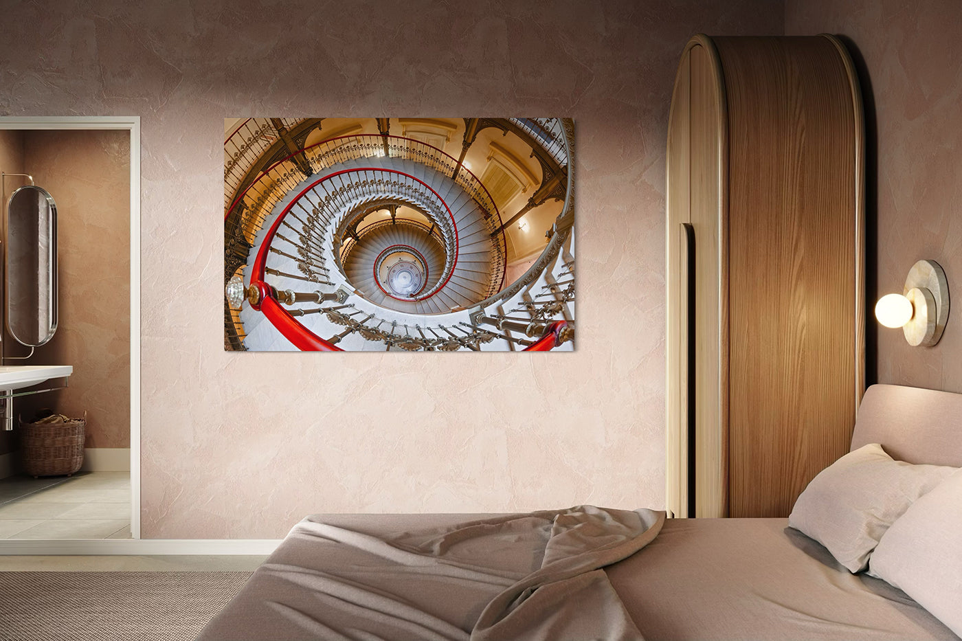 Budapest – Csigalépcső az Ybl Palotában | Fine Art giclée fotónyomat és falikép