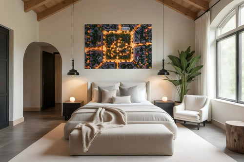 Budapest – Kós Károly Square from a bird's eye view | Fine Art giclée photo print and wall art