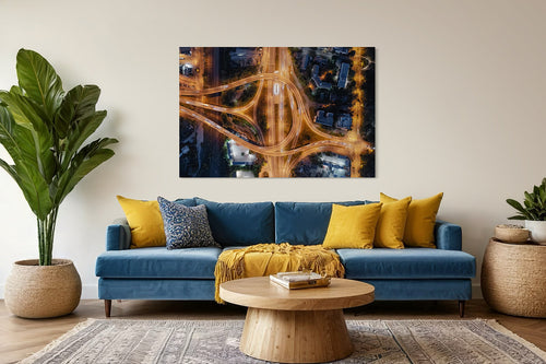 Urban Light Trails from Above – Budapest Photo | Fine Art Print & Digital Download