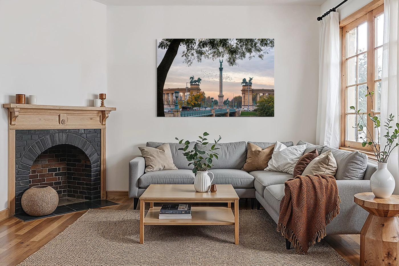 Budapest – Heroes' Square in autumn | Fine Art giclée photo print and wall art