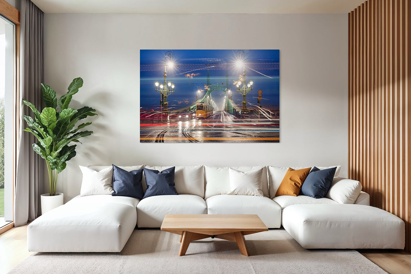 Budapest – Liberty Bridge at night from Gellért Square | Fine Art Giclée Photo Print and Wall Art